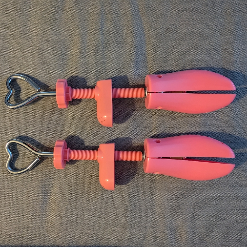 Pink Shoe Stretchers with Heart Handles